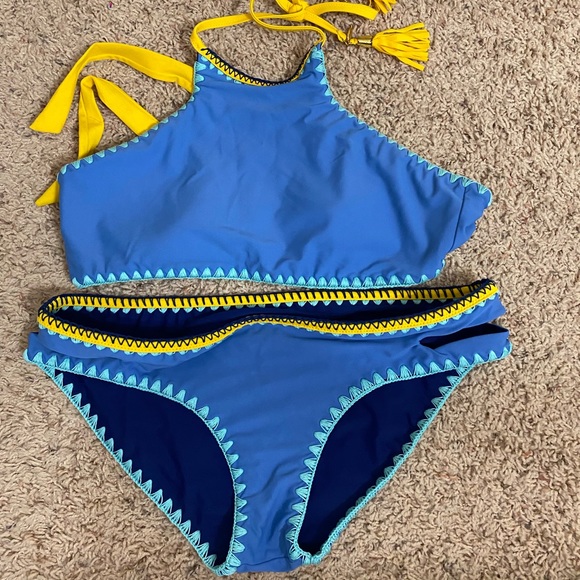 Jessica Simpson whipstitch reversible bikini - Picture 8 of 10